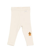 Pantaloni per neonati Donsje beige con biscottino ricamato - Rubino Kids