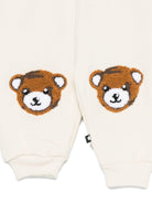 Pantaloni per neonati Molo bianco con ricamo orsetto - Rubino Kids