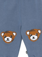 Pantaloni per neonati Molo blu con ricamo orsetto - Rubino Kids