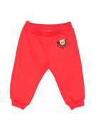 Pantaloni per neonati Moschino Kids rosso con logo Teddy Bear - Rubino Kids