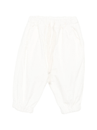 Pantaloni per neonato Album di Famiglia Kids bianchi con polsini elasticizzati - Rubino Kids