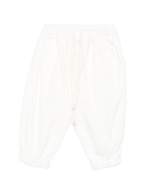 Pantaloni per neonato Album di Famiglia Kids bianchi con polsini elasticizzati