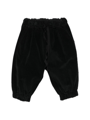 Pantaloni per neonato Album di Famiglia Kids neri con polsini elasticizzati