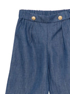 Pantaloni per neonato Balmain Kids blu con vita elasticizzata - Rubino Kids