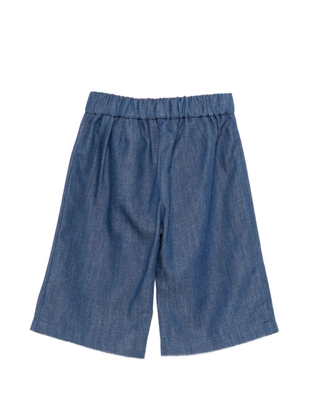 Pantaloni per neonato Balmain Kids blu con vita elasticizzata - Rubino Kids