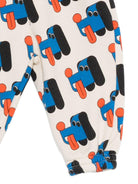 Pantaloni per neonato Bobo Choses bianchi con stampa cane - Rubino Kids