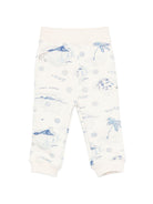 Pantaloni per neonato Bonpoint bianco con stampa grafica blu all - over - Rubino Kids
