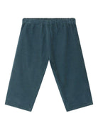 Pantaloni per neonato Bonpoint Dandy verde a coste con vita elasticizzata - Rubino Kids