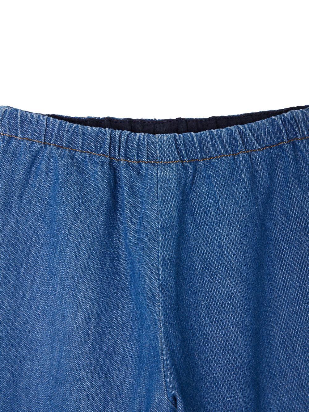 Pantaloni per neonato Bonpoint in denim Dandy con vita elasticizzata - Rubino Kids