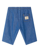 Pantaloni per neonato Bonpoint in denim Dandy con vita elasticizzata - Rubino Kids