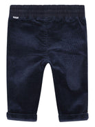 Pantaloni per neonato Boss Kidswear blu a coste con vita elasticizzata - Rubino Kids