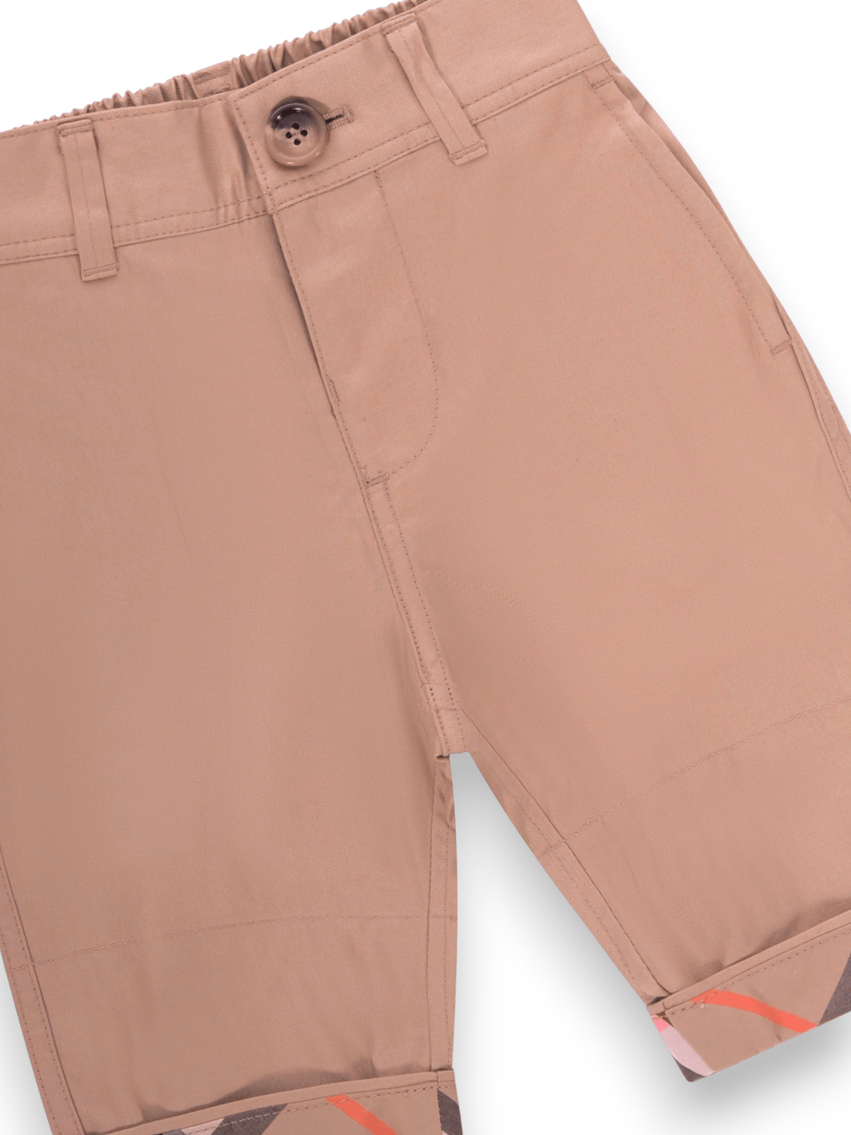 Pantaloni per neonato Burberry Kids beige con caratteristico motivo Vintage Check - Rubino Kids