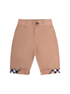 Pantaloni per neonato Burberry Kids beige con caratteristico motivo Vintage Check - Rubino Kids