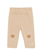 Pantaloni per neonato Donsje beige con ricamo orso - Rubino Kids