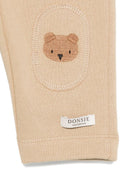 Pantaloni per neonato Donsje beige con ricamo orso - Rubino Kids