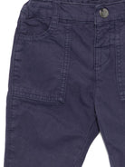 Pantaloni per neonato Emporio Armani Kids blu navy con tasche applicate - Rubino Kids