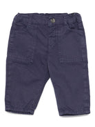 Pantaloni per neonato Emporio Armani Kids blu navy con tasche applicate - Rubino Kids