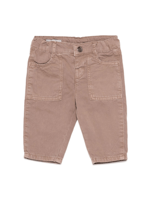 Emporio Armani Kids brown baby trousers with patch pockets