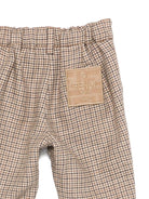 Pantaloni per neonato Fendi Kids beige con motivo a quadri - Rubino Kids