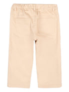 Pantaloni per neonato Fendi Kids beige con tasche con logo FF - Rubino Kids