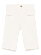 Pantaloni per neonato Fendi Kids bianco in velluto a coste - Rubino Kids