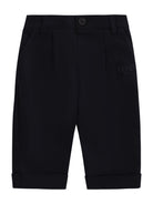 Pantaloni per neonato Fendi Kids blu con logo FF sul retro - Rubino Kids