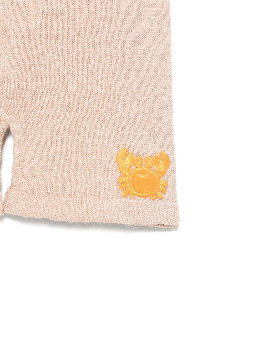 Pantaloni per neonato Gensami kids beige in maglia - Rubino Kids