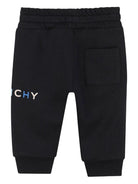 Pantaloni per neonato Givenchy Kids neri con fascia in vita con coulisse - Rubino Kids