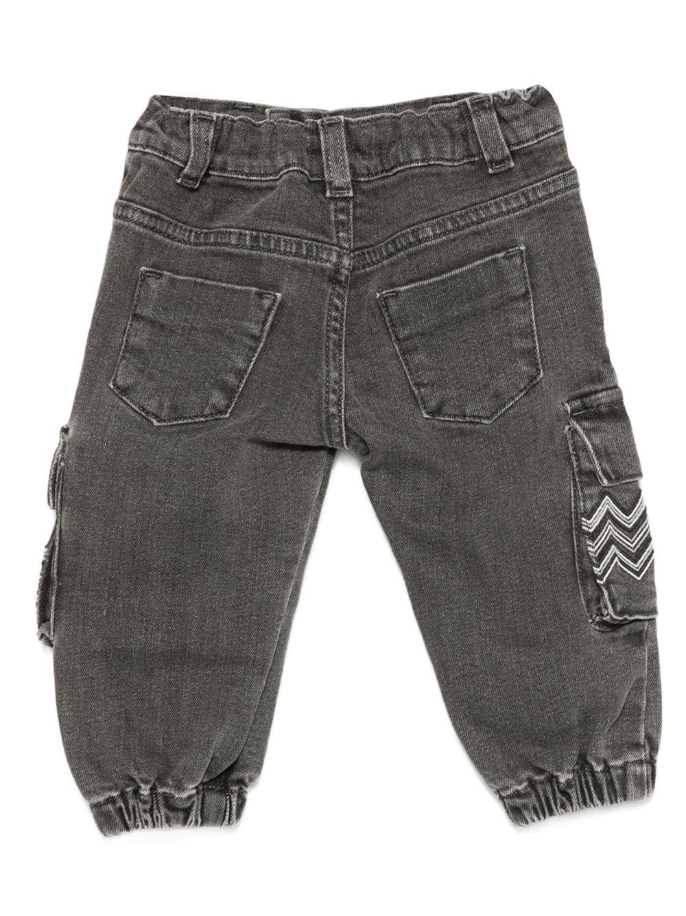 Pantaloni per neonato Missoni Kids grigi con tasche a zigzag - Rubino Kids