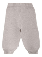 Pantaloni per neonato Molo grigi con motivo a intarsio e orli a coste - Rubino Kids