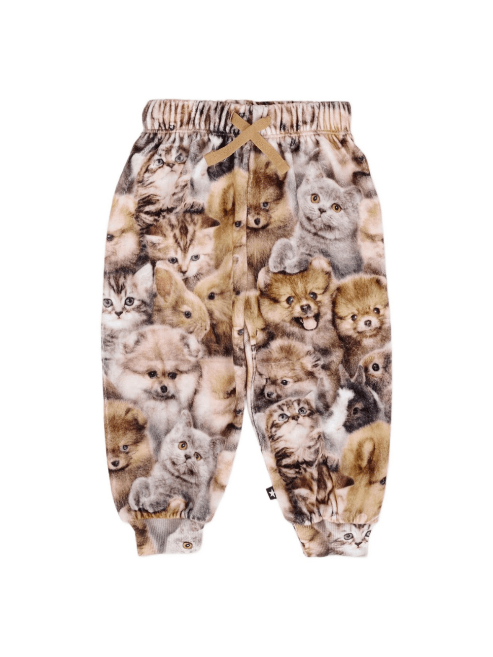 Pantaloni per neonato Molo marrone con stampa con animali - Rubino Kids