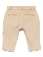 Pantaloni per neonato Moschino Kids beige con ricamo - Rubino Kids