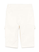 Pantaloni per neonato MSGM Kids bianco con tasche sul davanti - Rubino Kids