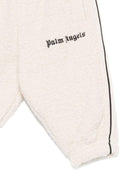 Pantaloni per neonato Palm Angels Kids beige con ricamo - Rubino Kids