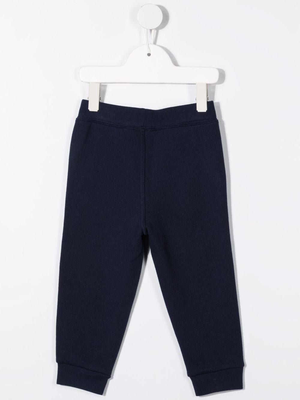 Pantaloni per neonato Polo Ralph Lauren Kids blu con motivo Big Pony - Rubino Kids