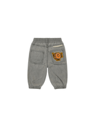 Pantaloni per neonato Stella McCartney Kids grigio con dettagli applicati - Rubino Kids