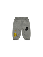 Pantaloni per neonato Stella McCartney Kids grigio con dettagli applicati - Rubino Kids