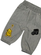 Pantaloni per neonato Stella McCartney Kids grigio con dettagli applicati - Rubino Kids