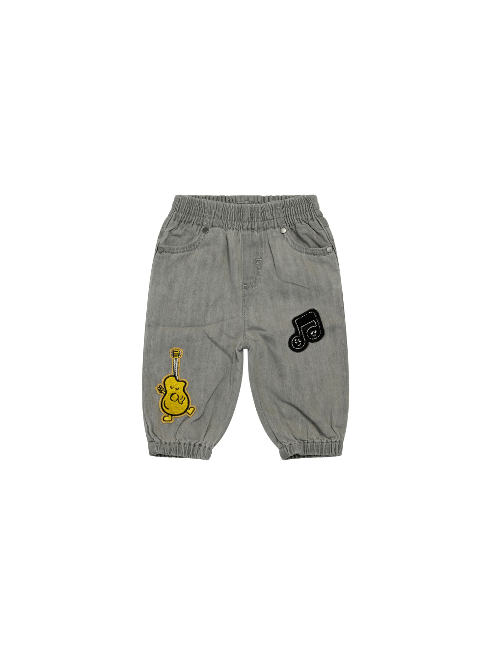 Pantaloni per neonato Stella McCartney Kids grigio con dettagli applicati - Rubino Kids