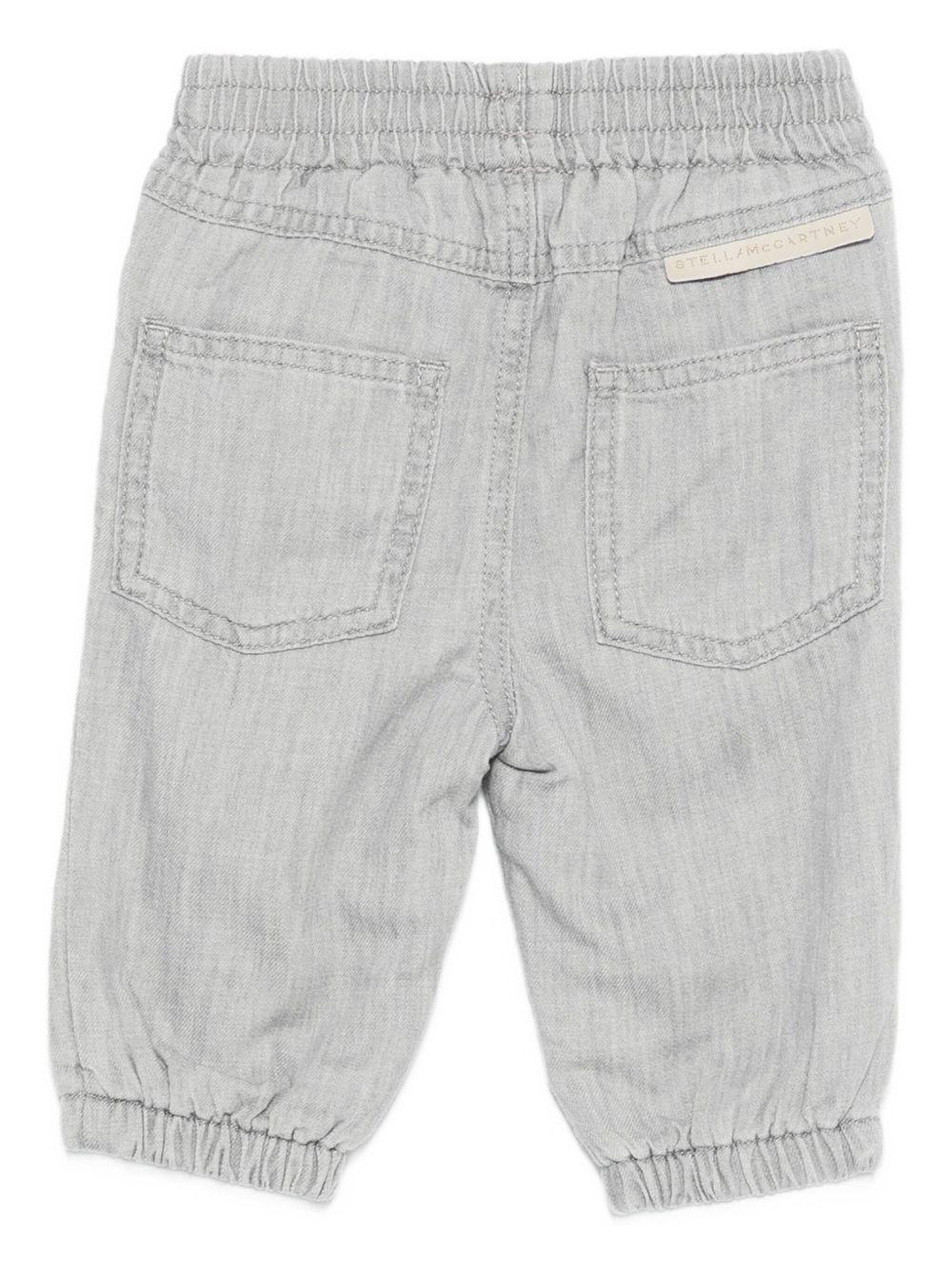 Pantaloni per neonato Stella McCartney Kids grigio con stampa scoiattolo - Rubino Kids