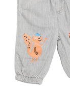 Pantaloni per neonato Stella McCartney Kids grigio con stampa scoiattolo - Rubino Kids