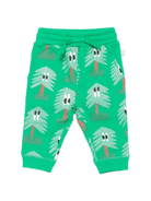 Pantaloni per neonato Stella McCartney Kids verde con coulisse e stampa - Rubino Kids