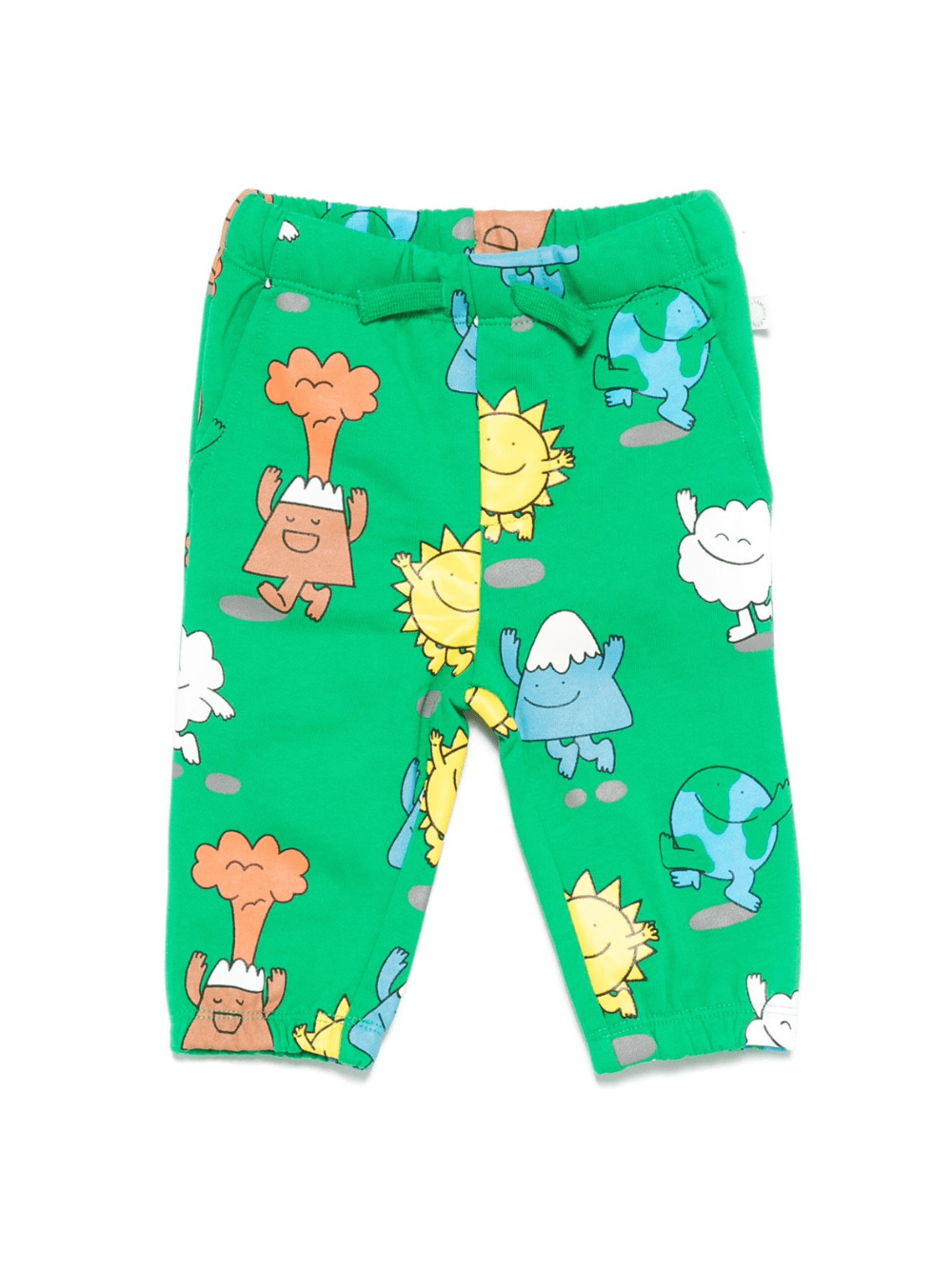 Pantaloni per neonato Stella McCartney Kids verde con stampa grafica - Rubino Kids