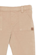 Pantaloni per neonato Tartine Et Chocolat beige con etichetta con logo - Rubino Kids