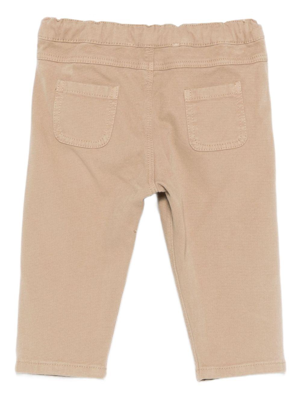 Pantaloni per neonato Tartine Et Chocolat beige con etichetta con logo - Rubino Kids