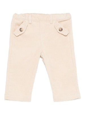 Pantaloni per neonato Tartine Et Chocolat beige con tasche ad aletta