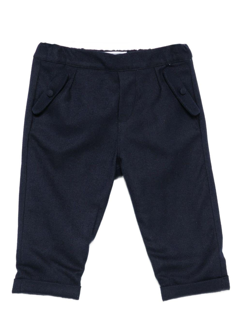 Pantaloni per neonato Tartine Et Chocolat blu con orli con risvolto - Rubino Kids