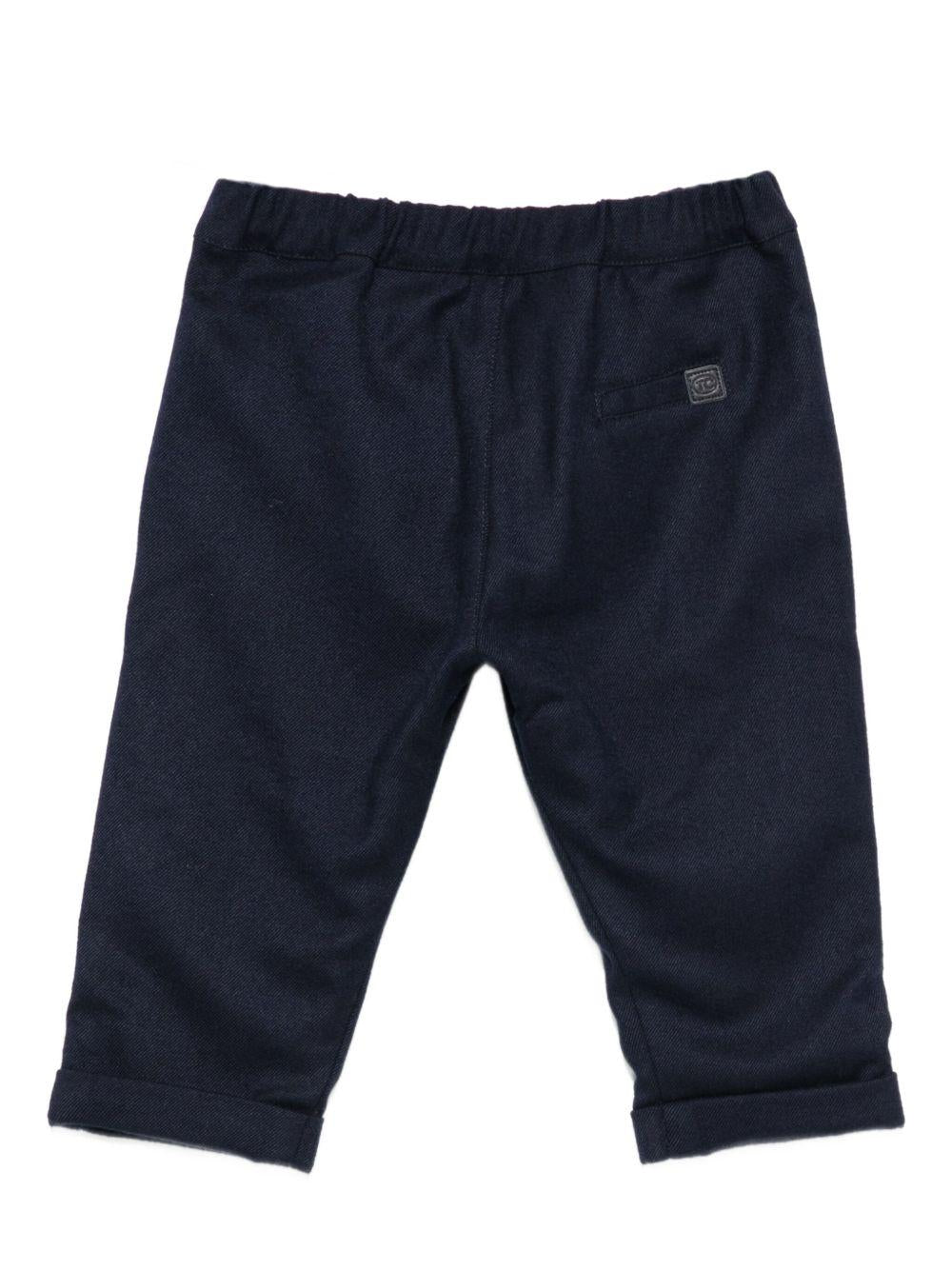 Pantaloni per neonato Tartine Et Chocolat blu con orli con risvolto - Rubino Kids