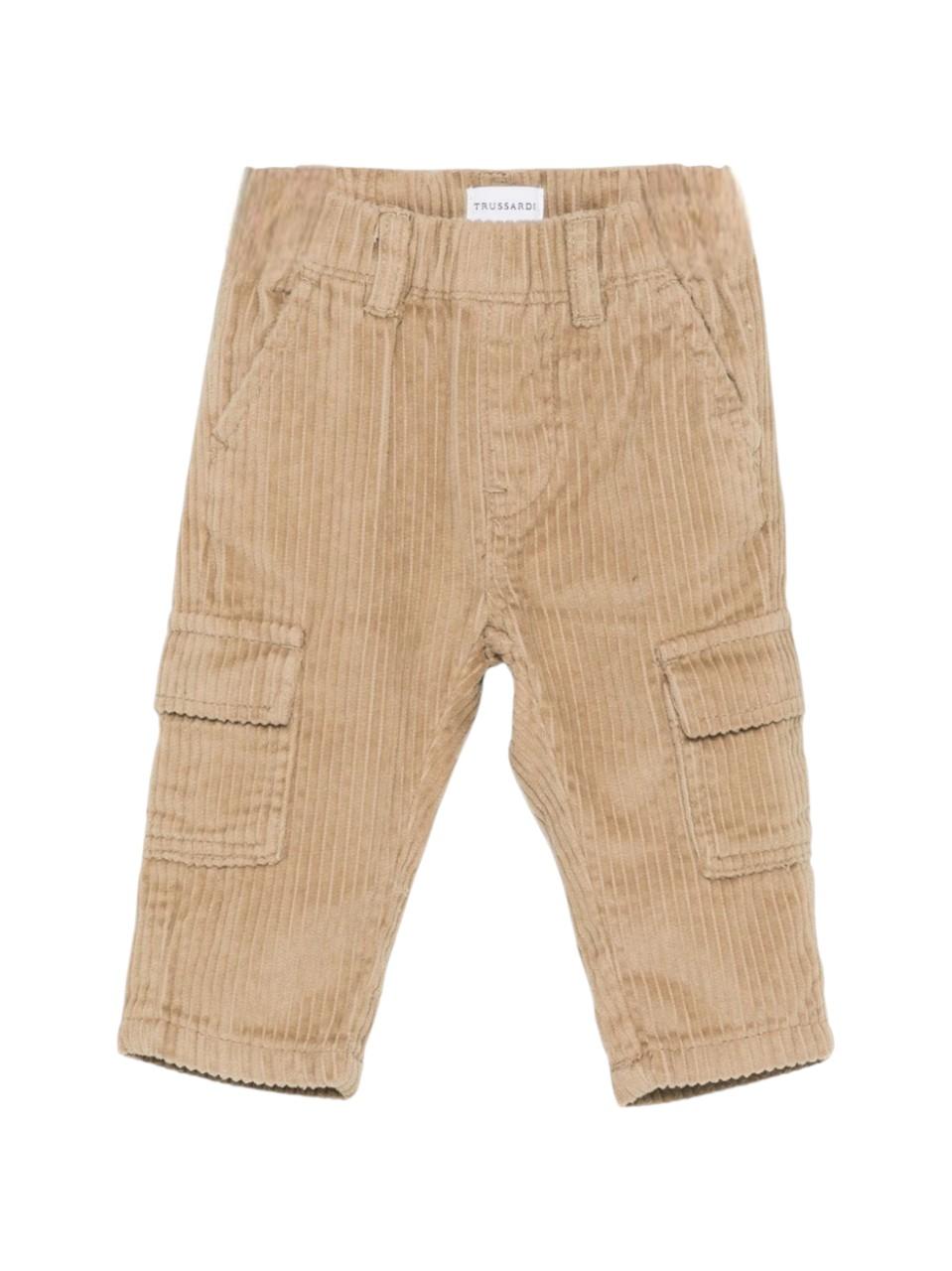 Pantaloni per neonato Trussardi Junior beige in velluto a coste - Rubino Kids