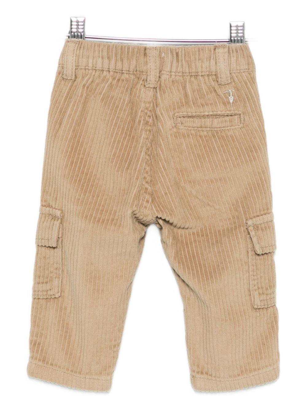 Pantaloni per neonato Trussardi Junior beige in velluto a coste - Rubino Kids